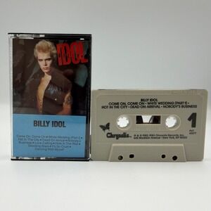 Billy Idol Self Titled Cassette Tape 1982 White Wedding FVT 41377  TESTED‎